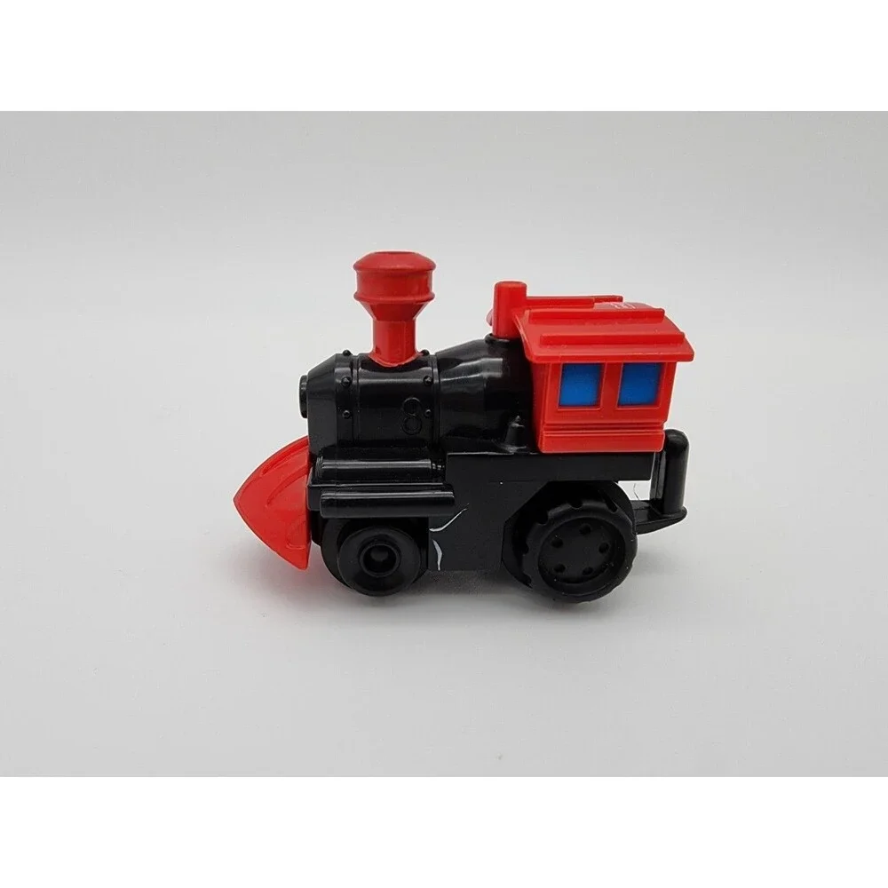 Fisher Price GeoTrax Red Black Steam Train Push Engine With Cargo Cars 3pc Set